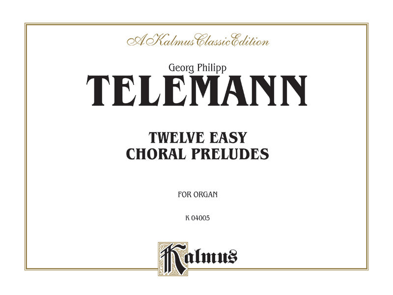 Telemann: Twelve Easy Chorale Preludes Sheet Music Preview