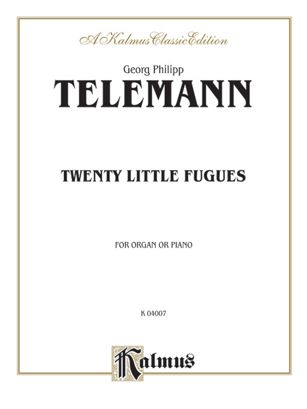 Telemann: Twenty Little Fugues Sheet Music Preview
