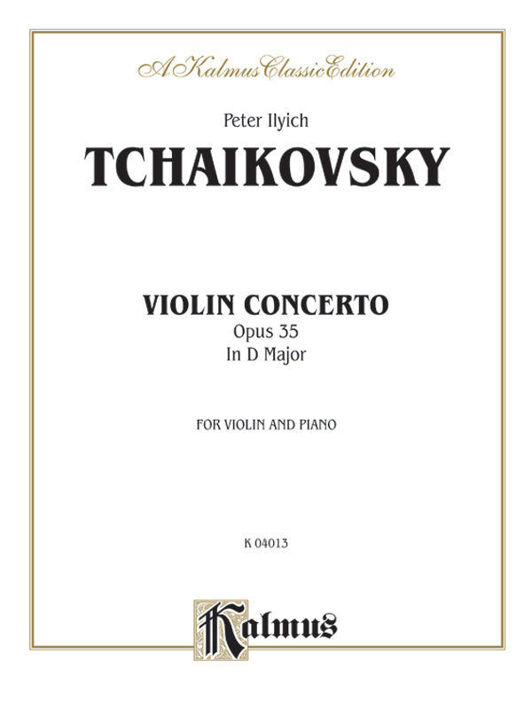Tchaikovsky: Violin Concerto in D Major, Op. 35: Violin Book