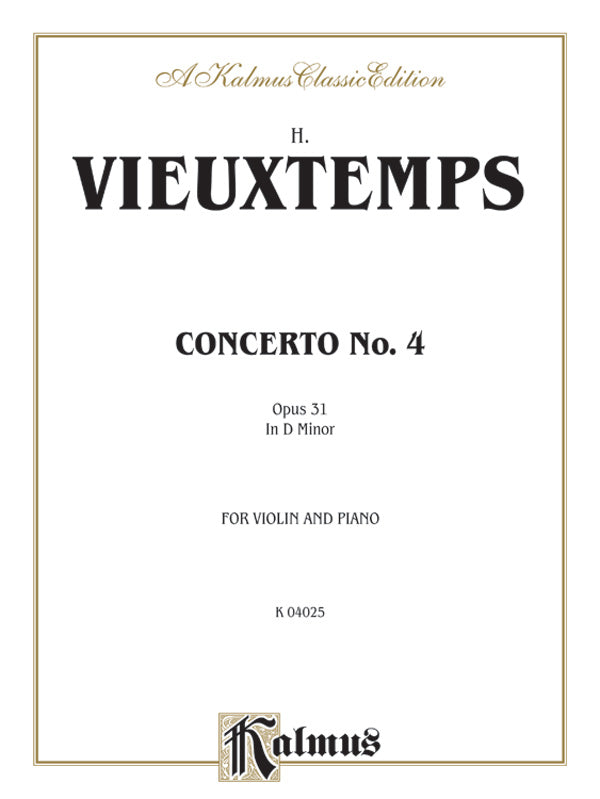 Tchaikovsky: Violin Concerto No. 4 in D Minor, Op. 31 Sheet Music Preview