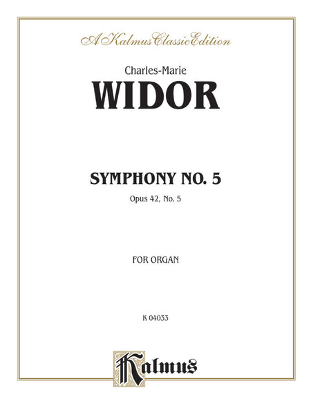 Widor: Symphony No. 5 in F, Op. 42 | Downloadable & Printable