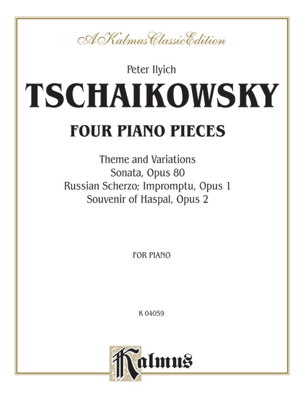 Tchaikovsky: Collection I (4 Piano Pieces) Sheet Music Preview
