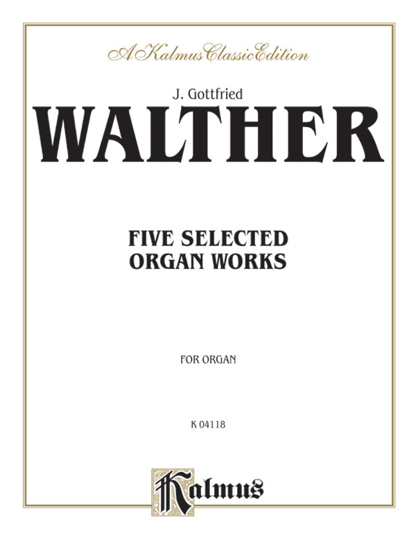 Vierne: Five Selected Organ Works Sheet Music Preview