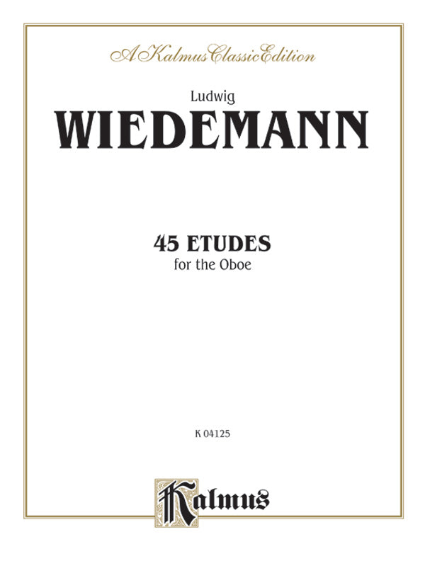 Wiedemann: 45 Etudes Sheet Music Preview