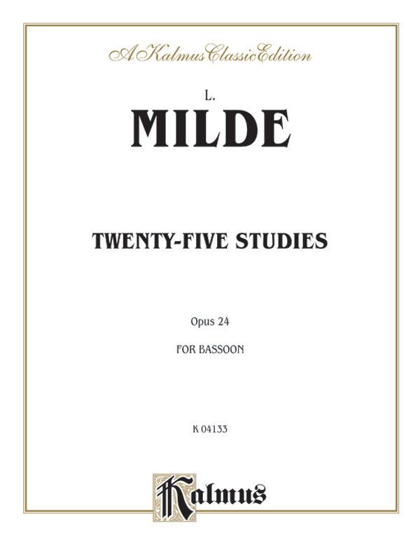 Milde: Twenty-five Studies, Op. 24 Sheet Music Preview
