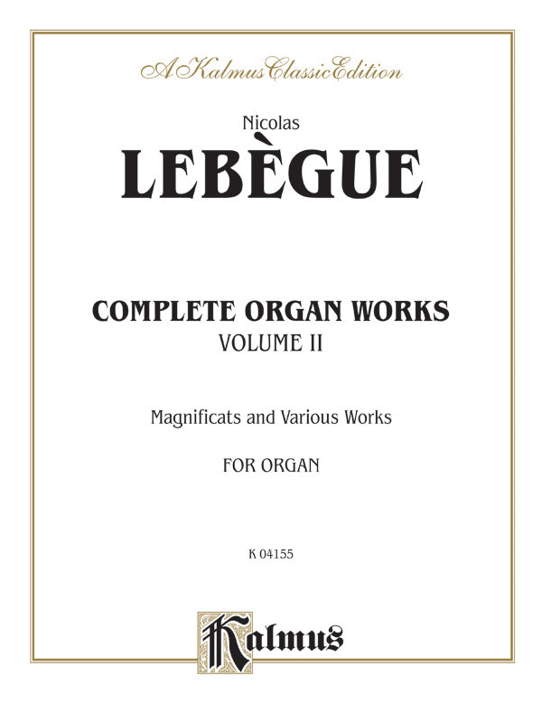 Lebegue: Complete Organ Works, Volume II Sheet Music Preview
