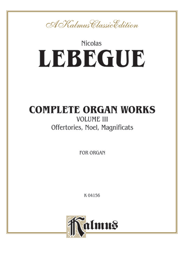Lebegue: Complete Organ Works, Volume III Sheet Music Preview