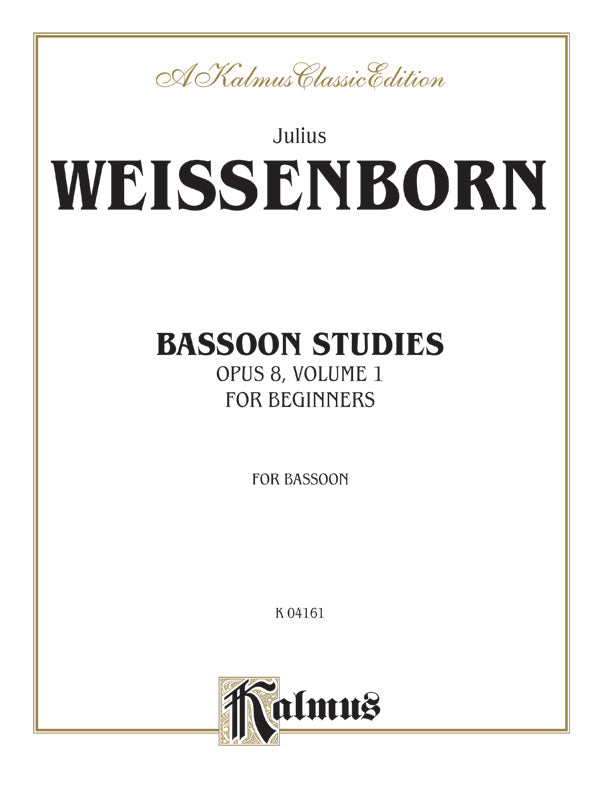 Weissenborn: Bassoon Studies for Beginners, Op. 8 Sheet Music Preview
