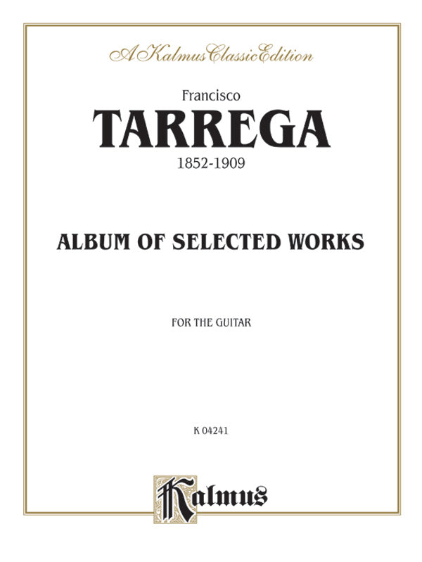 Tárrega: Album of Selected Works Sheet Music Preview