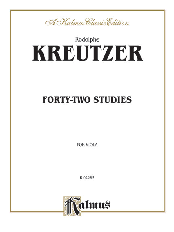 Kreutzer: Forty-two Studies Sheet Music Preview