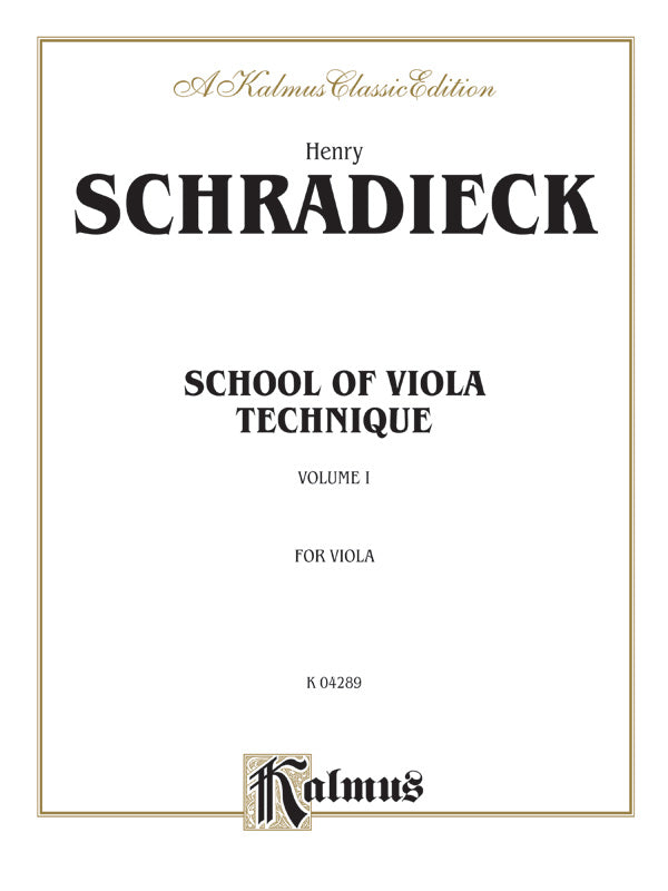 Schradieck: School of Viola Technique, Volume I Sheet Music Preview