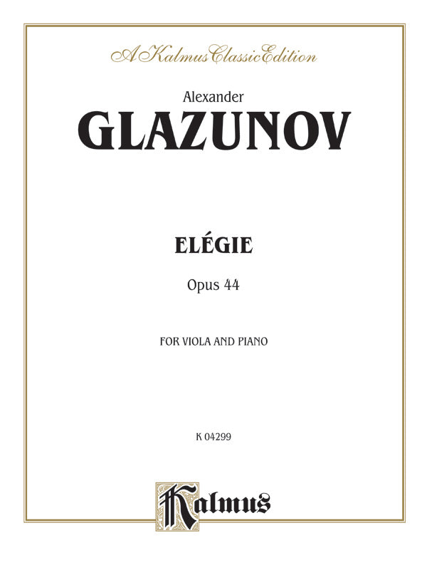 Elegie for Viola, Opus 44 Cover Image