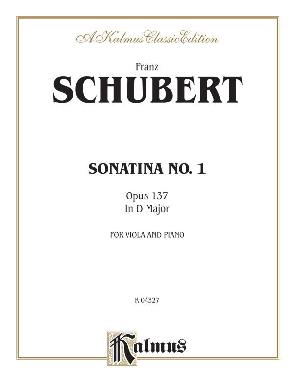 Schubert: Sonatina No. 1 in D Major, Op. 137 Sheet Music Preview