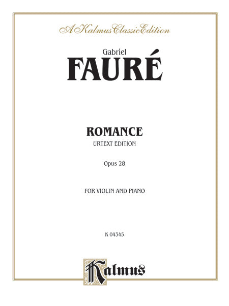 Fauré: Romance, Op. 28 (Urtext) Sheet Music Preview
