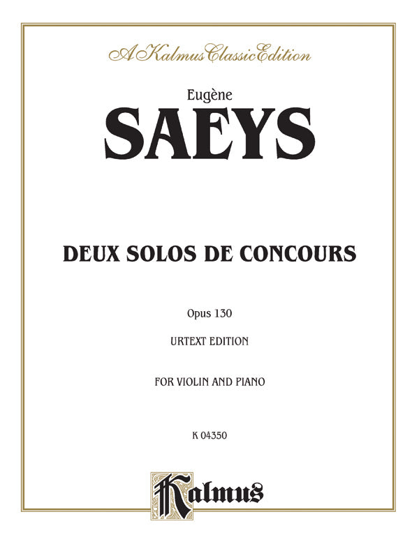 Wieniawski: Deux Solos de Concours, Op. 130 (Urtext) Sheet Music Preview