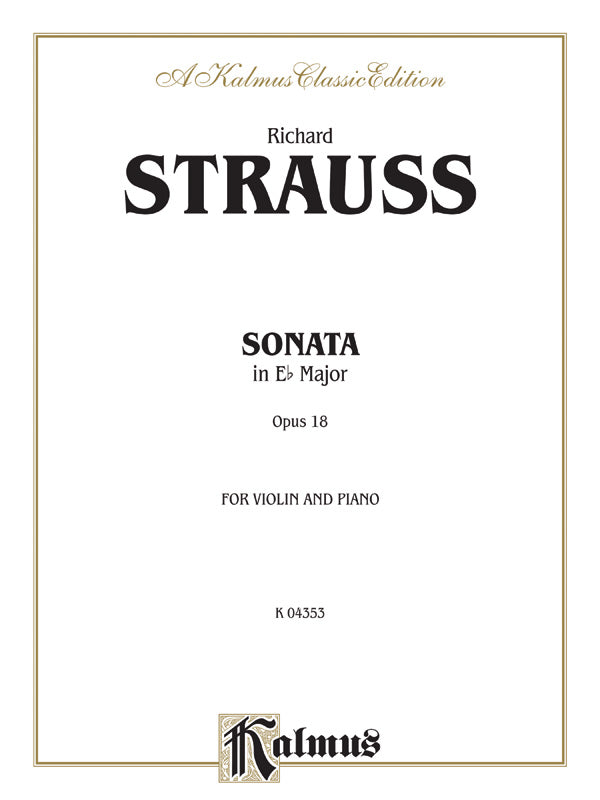 Strauss: Sonata in E flat Major, Op. 18 Sheet Music Preview