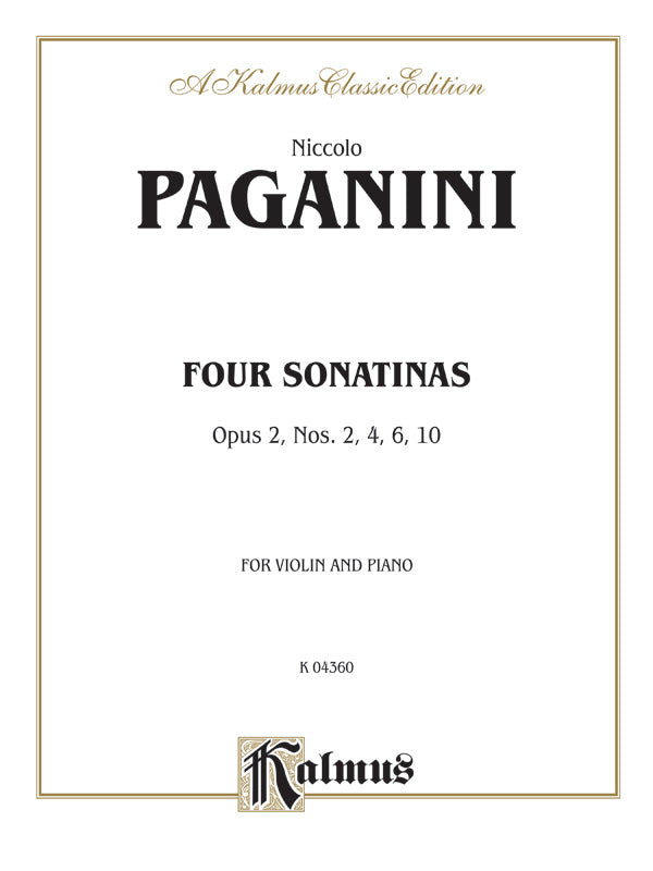 Paganini: Four Sonatinas, Op. 2, Nos. 2, 4, 6, 10 Sheet Music Preview