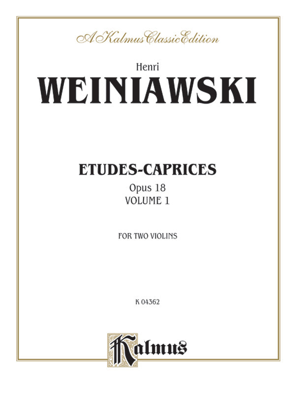 Wieniawski: Etudes-Caprices, Op. 18 (Volume I) Sheet Music Preview