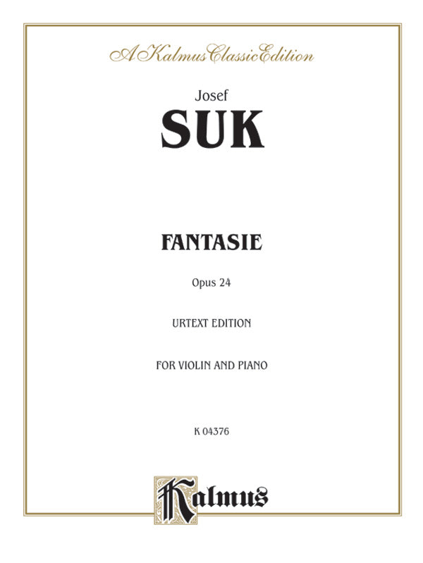 Fantasie, Opus 24 (Urtext Edition) Cover Image