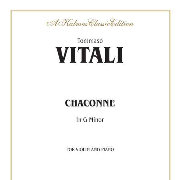 Vitali: Chaconne in G Minor Sheet Music Preview