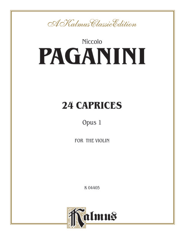 Paganini: Twenty-Four Caprices, Op. 1 Sheet Music Preview
