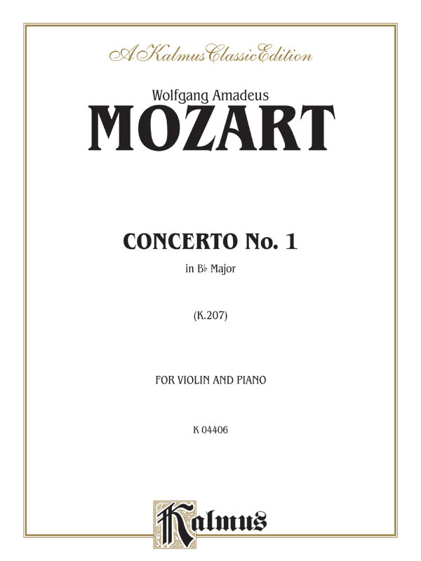 Violin Concerto No. 1, K. 207 Cover Image