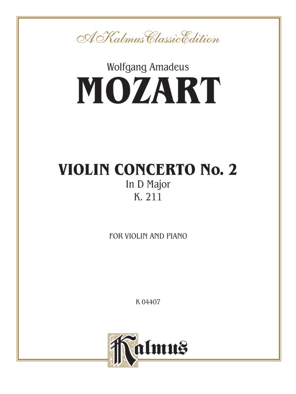 Violin Concerto No. 2, K. 211 Cover Image