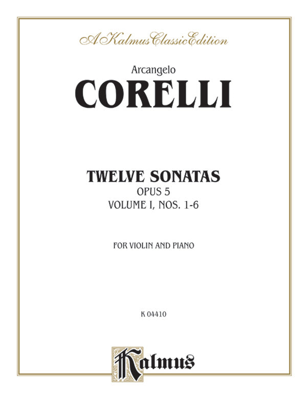 Corelli: Twelve Sonatas, Op. 5 (Volume I) Sheet Music Preview