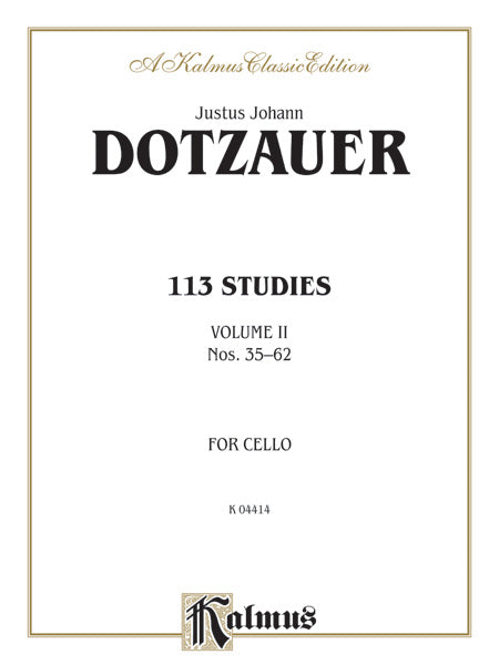 Dotzauer: 113 Studies, Volume II (Nos. 35-62) Sheet Music Preview