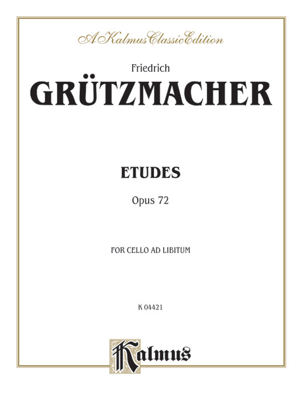 Grützmacher: Etudes, Op. 72 Sheet Music Preview