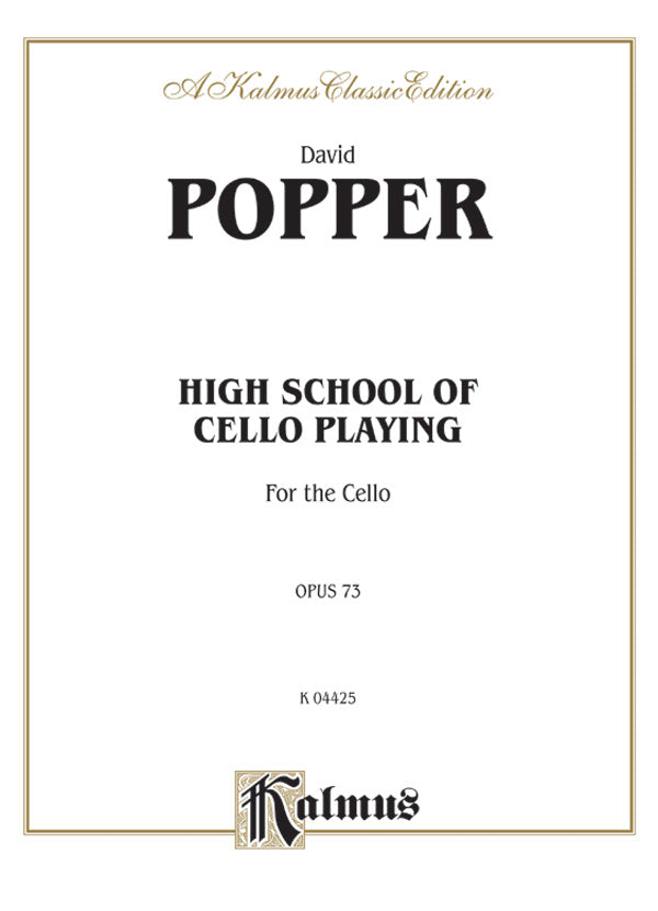 Popper: High School of Cello Playing, Op. 73 (40 Etudes) Sheet Music Preview