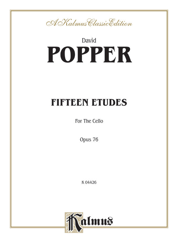Popper: Fifteen Etudes for Cello, Op. 76 Sheet Music Preview