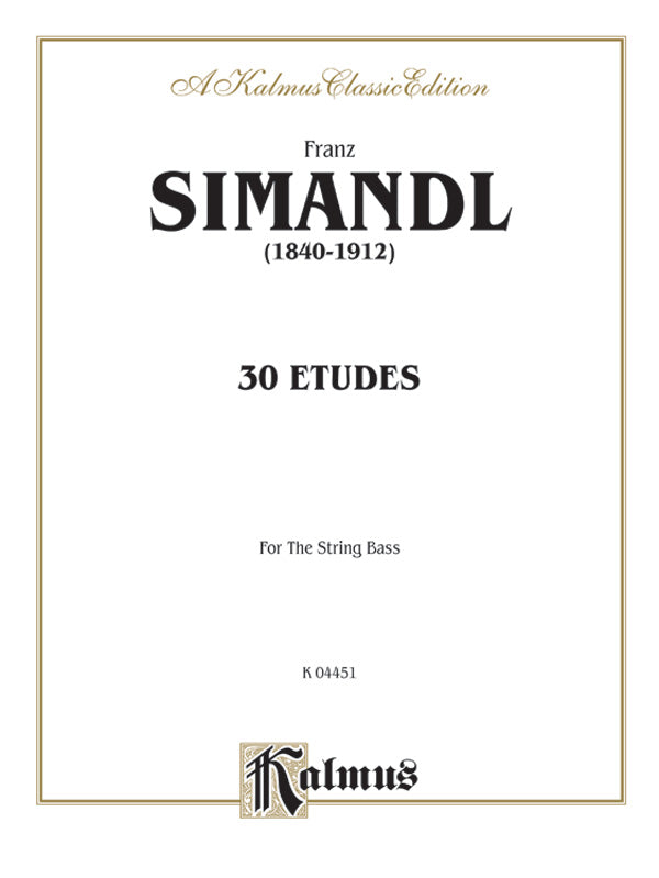 Thirty Etudes for String Bass Cover Image
