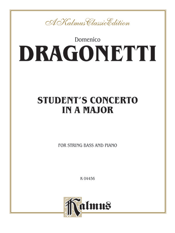 Dragonetti: Student's Concerto in A Major Sheet Music Preview