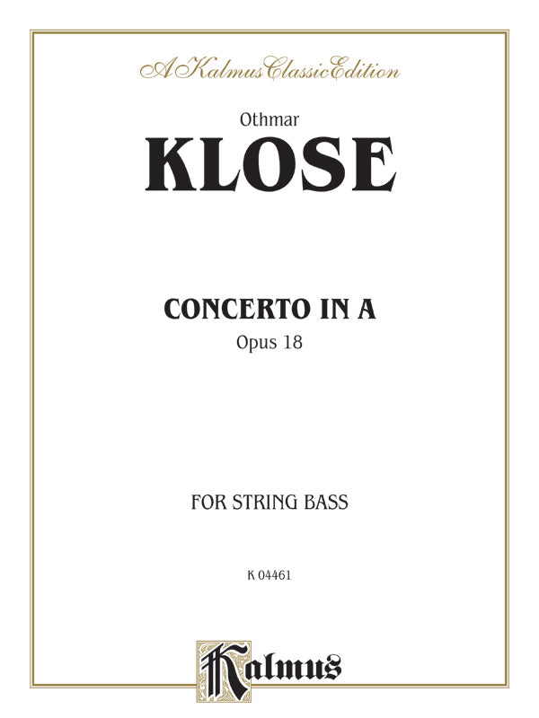 Klose: Concerto in A, Op. 18 Sheet Music Preview