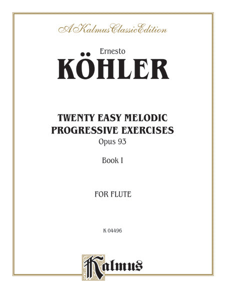 Köhler: Twenty Easy Melodic Progressive Exercises, Op. 93 (Volume I, Nos. 1-10) Sheet Music Preview