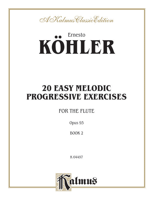 Köhler: Twenty Easy Melodic Progressive Exercises, Op. 93 (Volume II, Nos. 11-20) Sheet Music Preview