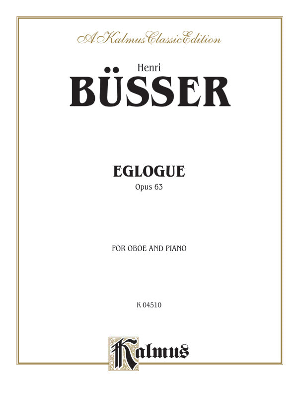 Eglogue, Opus 63 Cover Image