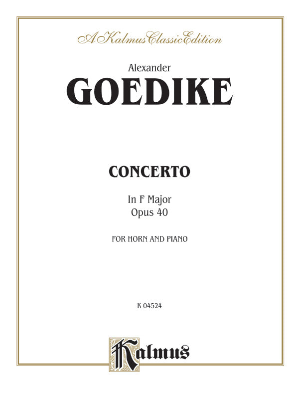 Goedicke: Concerto in F Major, Op. 40 Sheet Music Preview
