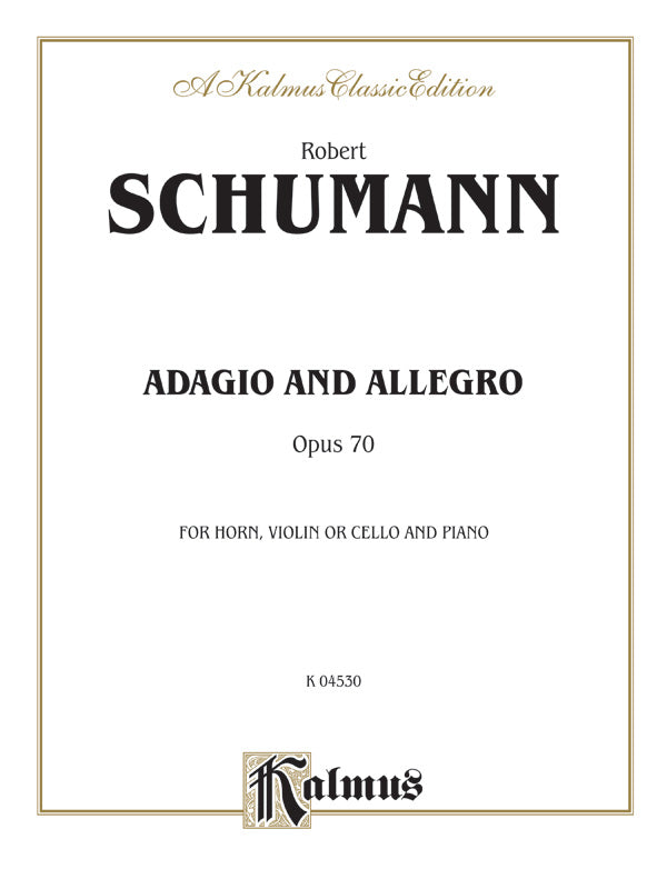 Schumann: Adagio and Allegro, Op. 70 Sheet Music Preview