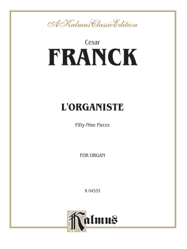 Franck: L'Organiste Sheet Music Preview