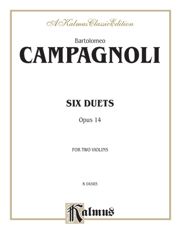 Campagnoli: Six Duets, Op. 14 Sheet Music Preview