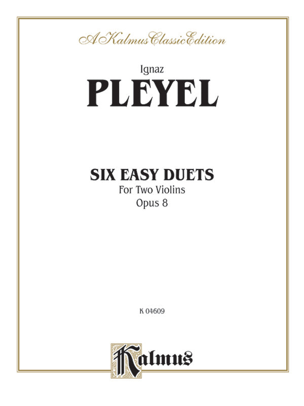 Pleyel: Six Easy Duets, Op. 8 Sheet Music Preview