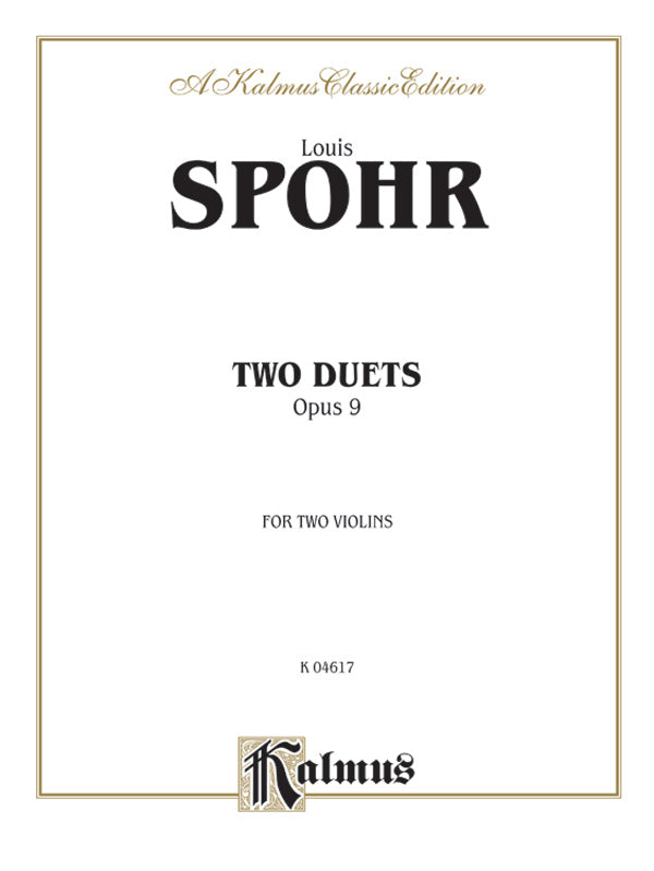 Spohr: Two Duets, Op. 9 Sheet Music Preview