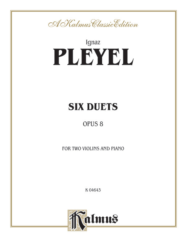 Pleyel: Six Duets, Op. 8 Sheet Music Preview