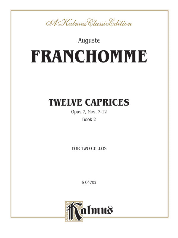 Franchomme: Twelve Caprices for Two Cellos, Op. 7 (Book II Score & Parts) Sheet Music Preview
