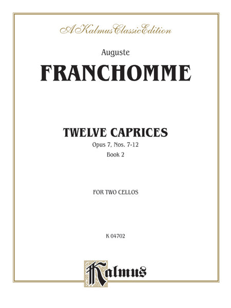 Franchomme: Twelve Caprices for Two Cellos, Op. 7 (Book II Score