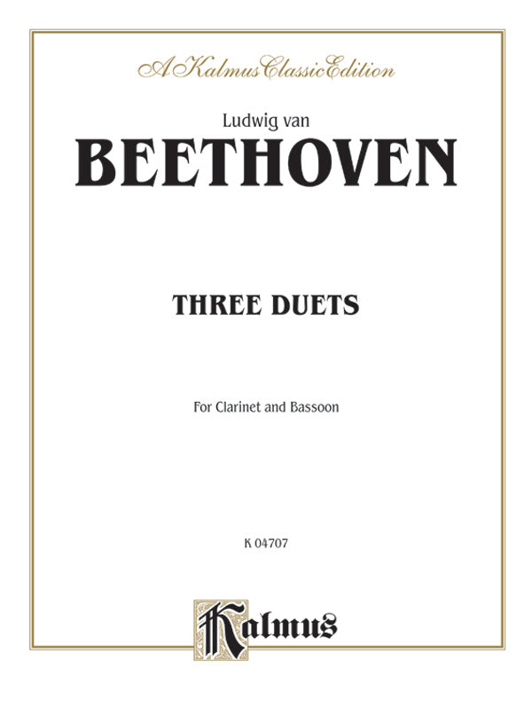 Beethoven: Three Duets for Clarinet and Bassoon Sheet Music Preview