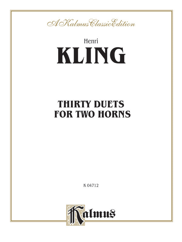 Kling: Thirty Duets Sheet Music Preview