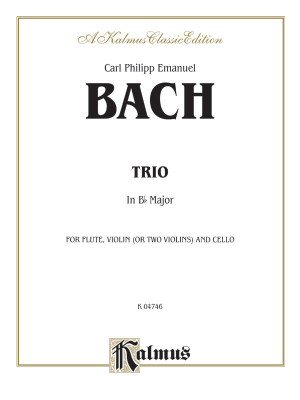 Bach: Trio in B flat Sheet Music Preview